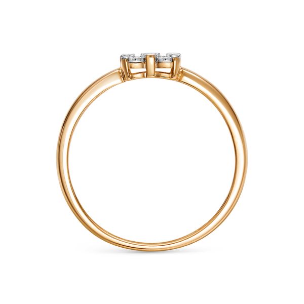 Кольцо с 5 бриллиантами из красного золота 143523