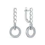 Серьги с 46 бриллиантами 0.322 карат из белого золота 138852