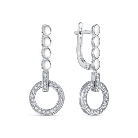 Серьги с 46 бриллиантами 0.322 карат из белого золота 138852
