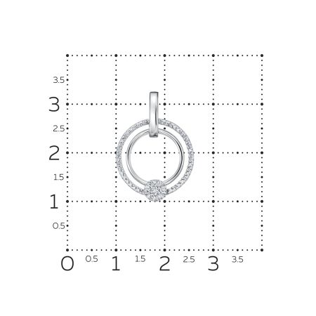 Подвеска с 52 бриллиантами из белого золота 140845