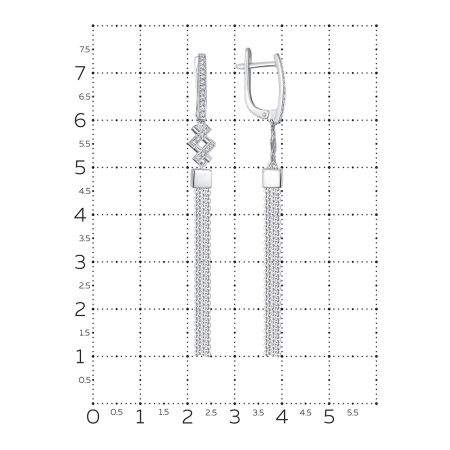 Серьги с 40 бриллиантами 0.2 карат из белого золота 142830