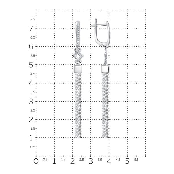 Серьги с 40 бриллиантами 0.2 карат из белого золота 142830
