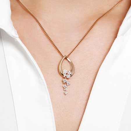 Подвеска с 40 бриллиантами из красного золота 138913