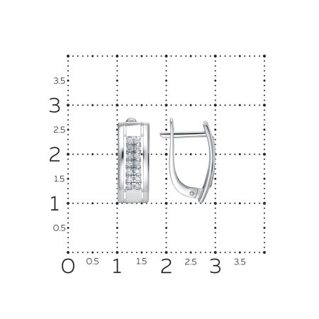Серьги с 28 бриллиантами 0.196 карат из белого золота 141489