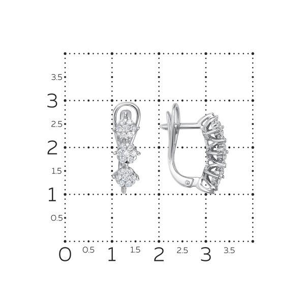 Серьги с 42 бриллиантами из белого золота 125100