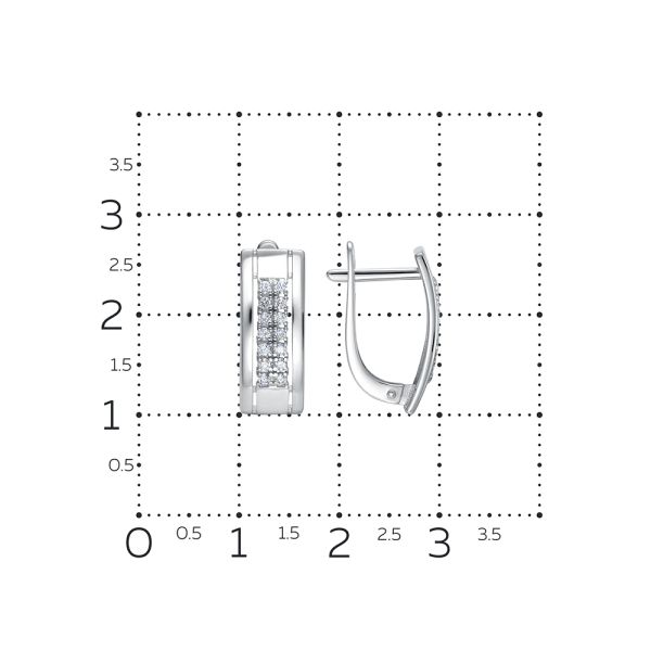 Серьги с 28 бриллиантами 0.196 карат из белого золота 141489