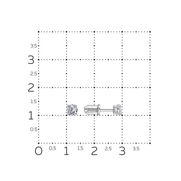 Серьги-пусеты с бриллиантами 0.56 карат из белого золота 137904