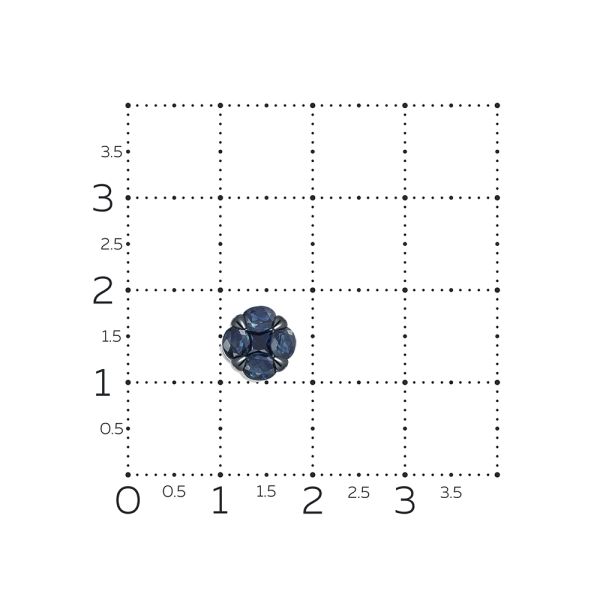 Подвеска с 5 сапфирами из белого золота 123779