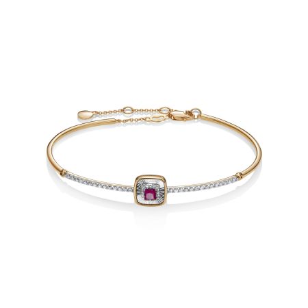 Браслет с рубином и 44 бриллиантами из красного золота 140860