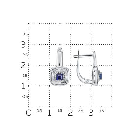 Серьги с сапфирами и 32 бриллиантами из белого золота 138861