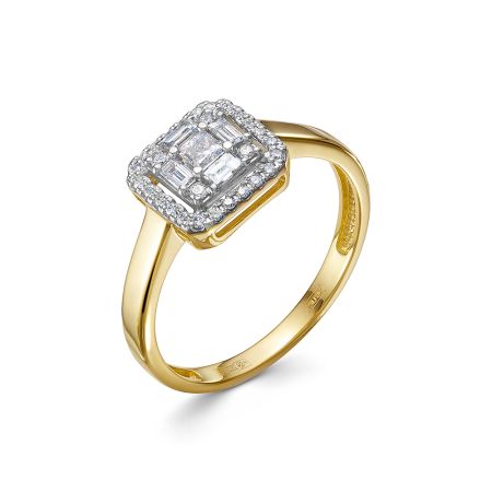 Кольцо с  из лимонного золота 138513