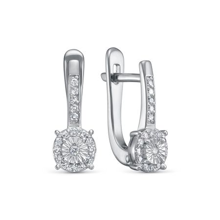 Серьги с 36 бриллиантами из белого золота 142857