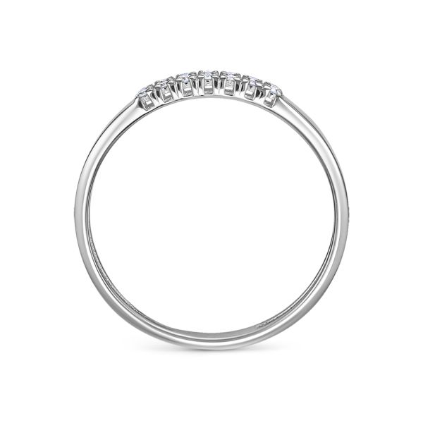 Кольцо с 14 бриллиантами 0.098 карат из белого золота 143019