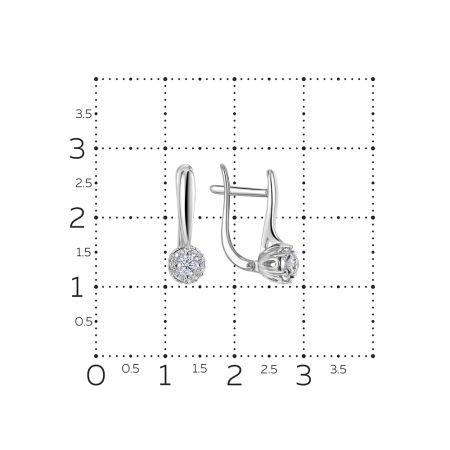 Серьги с 26 бриллиантами из белого золота 94177