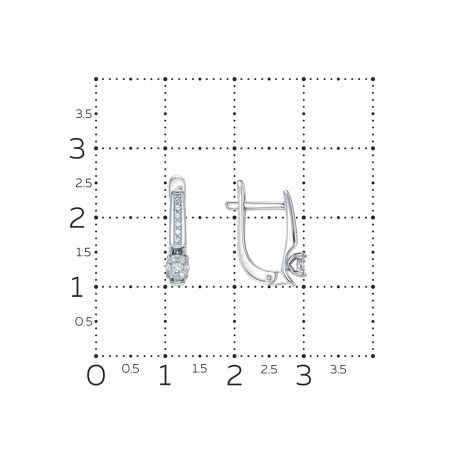Серьги с 26 бриллиантами из белого золота 136391