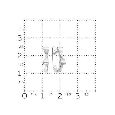 Серьги с бриллиантами 0.014 карат из белого золота 112894