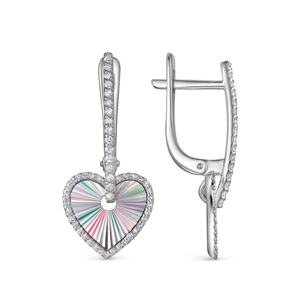 Серьги с 102 бриллиантами из белого золота 144625