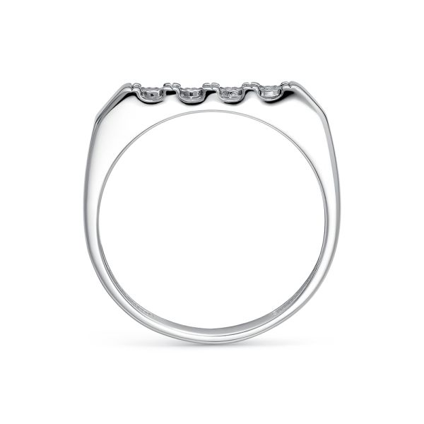 Кольцо с 4 бриллиантами 0.02 карат из белого золота 143603