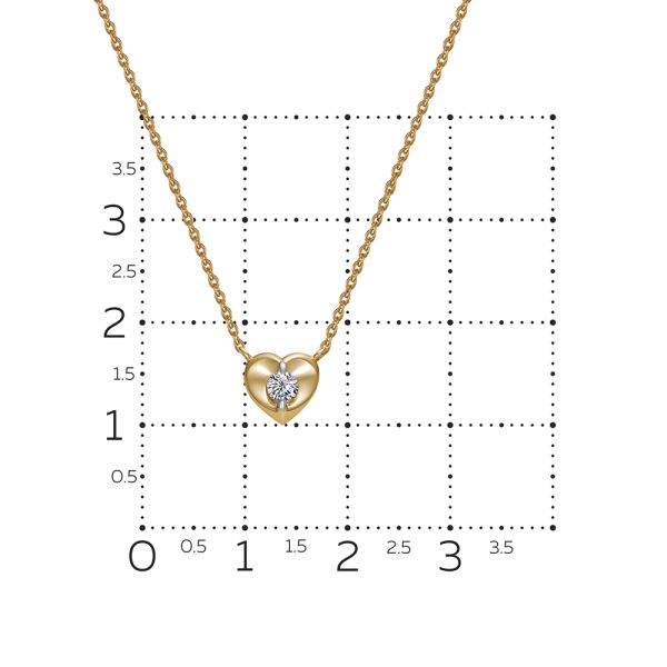 Колье с бриллиантом 0.109 карат из красного золота 141523