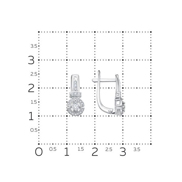 Серьги с 42 бриллиантами из белого золота 135056