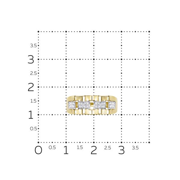 Кольцо с 24 бриллиантами 0.12 карат из лимонного золота 143913