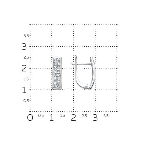 Серьги с 22 бриллиантами 0.11 карат из белого золота 134407