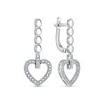 Серьги с 50 бриллиантами 0.35 карат из белого золота 138854