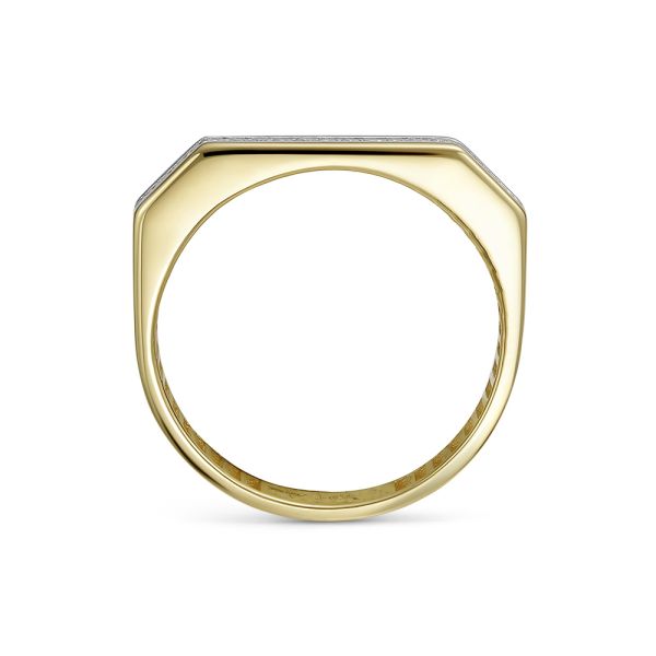 Кольцо с 19 бриллиантами 0.095 карат из лимонного золота 143977