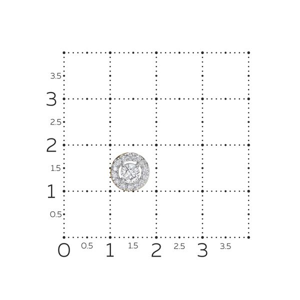 Подвеска с 15 бриллиантами из красного золота 142893