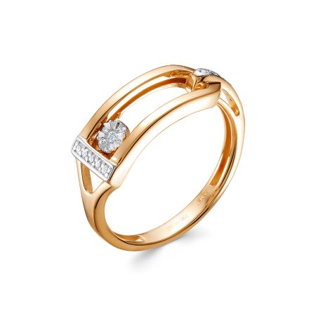 Кольцо с 19 бриллиантами из красного золота 141671