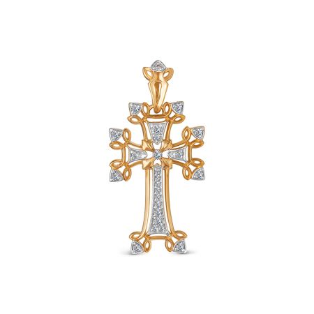 Подвеска с 24 бриллиантами из красного золота 142913