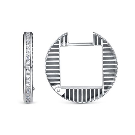 Серьги с 40 бриллиантами 0.2 карат из белого золота 140786