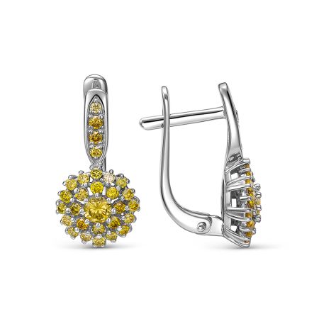 Серьги с  из белого золота 140777