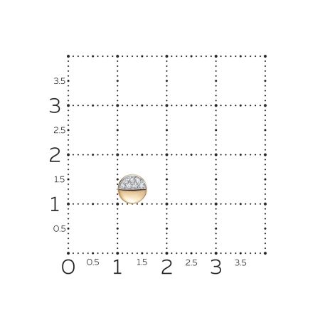 Пирсинг с 7 бриллиантами 0.035 карат из красного золота 131600