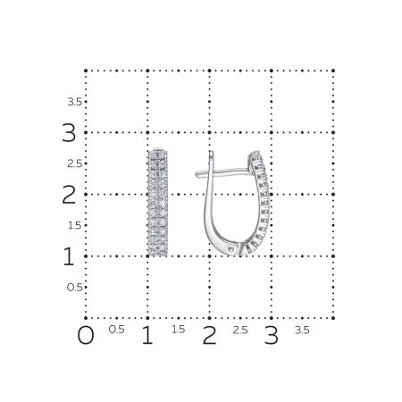 Серьги с 48 бриллиантами 0.336 карат из белого золота 138849