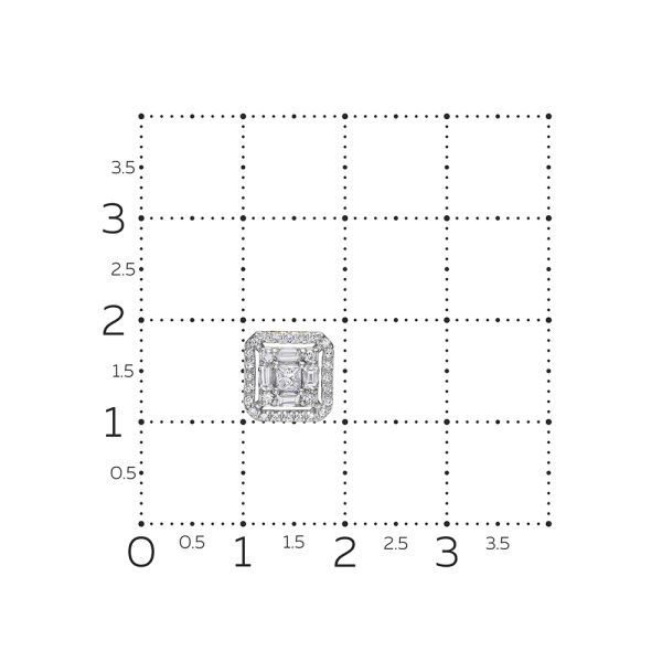 Подвеска с x из лимонного золота 138920