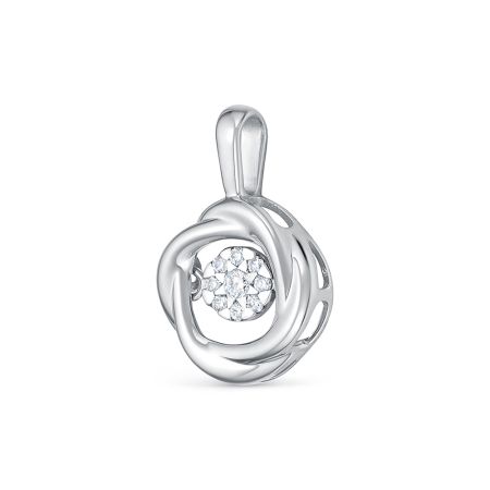 Подвеска с 9 бриллиантами из белого золота 126386