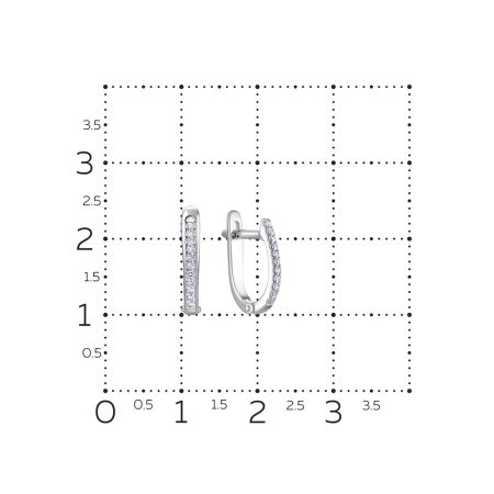 Серьги с 22 бриллиантами 0.11 карат из белого золота 111340