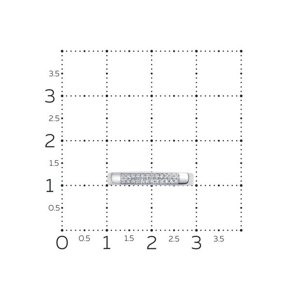 Кольцо с 24 бриллиантами 0.12 карат из белого золота 140536
