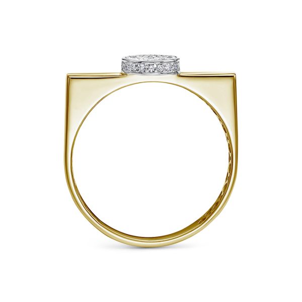 Кольцо с 38 бриллиантами из лимонного золота 143993