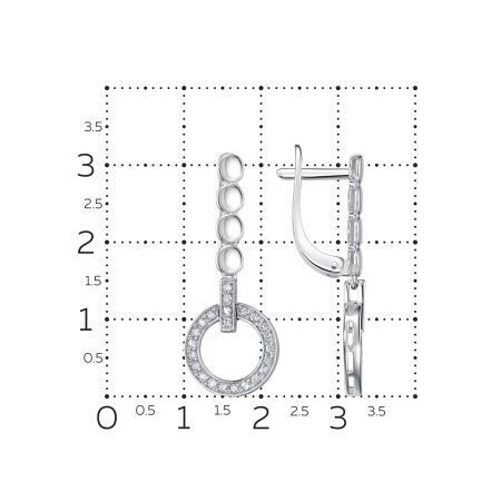 Серьги с 46 бриллиантами 0.322 карат из белого золота 138852