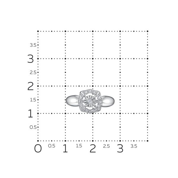Кольцо с 13 бриллиантами из белого золота 141799