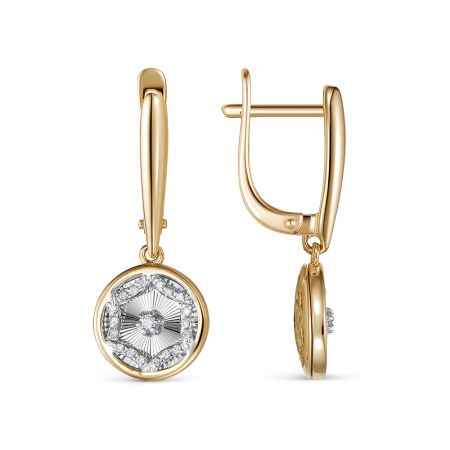 Серьги с 38 бриллиантами из красного золота 137878