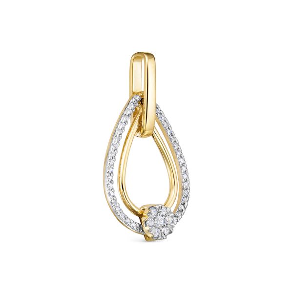 Подвеска с 48 бриллиантами из лимонного золота 144650