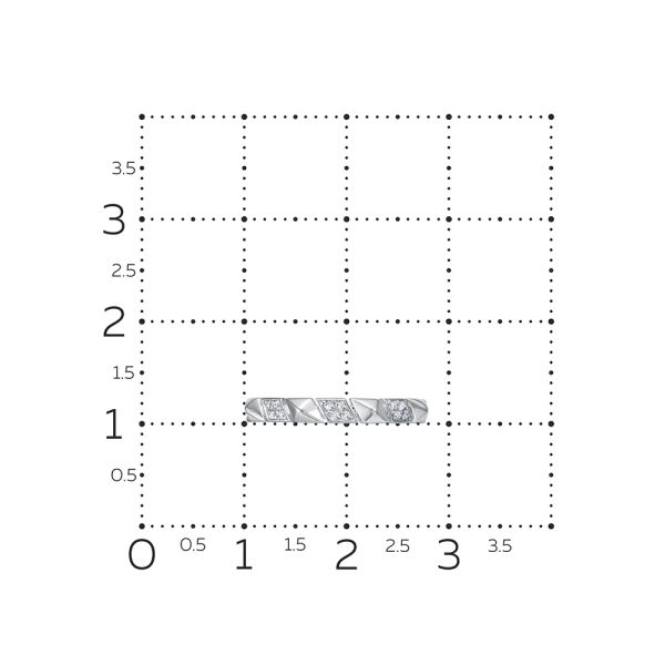 Кольцо с 20 бриллиантами 0.1 карат из белого золота 138705