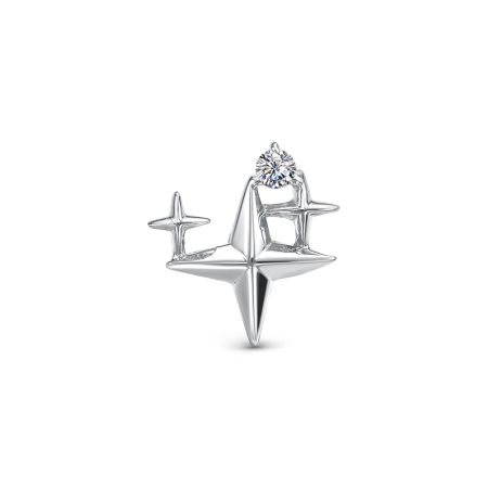 Пирсинг с бриллиантом 0.015 карат из белого золота 142936