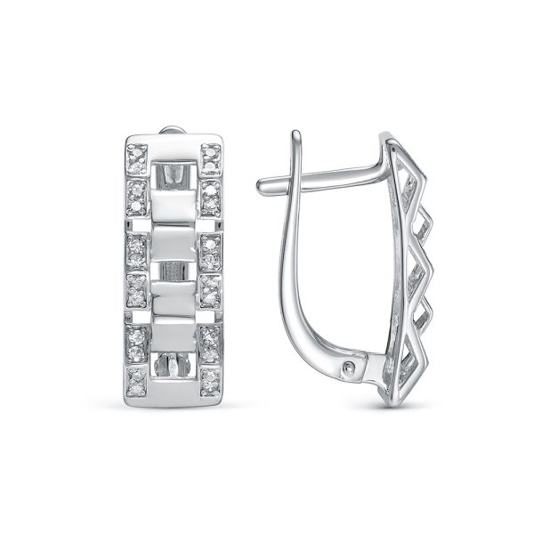 Серьги с 48 бриллиантами 0.24 карат из белого золота 140781