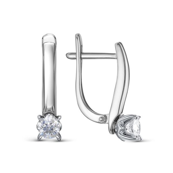 Серьги с бриллиантами 0.41 карат из белого золота 119172