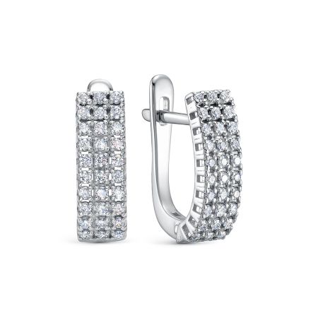 Серьги с 60 бриллиантами 0.42 карат из белого золота 142860