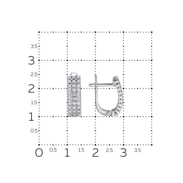 Серьги с 60 бриллиантами 0.42 карат из белого золота 142860